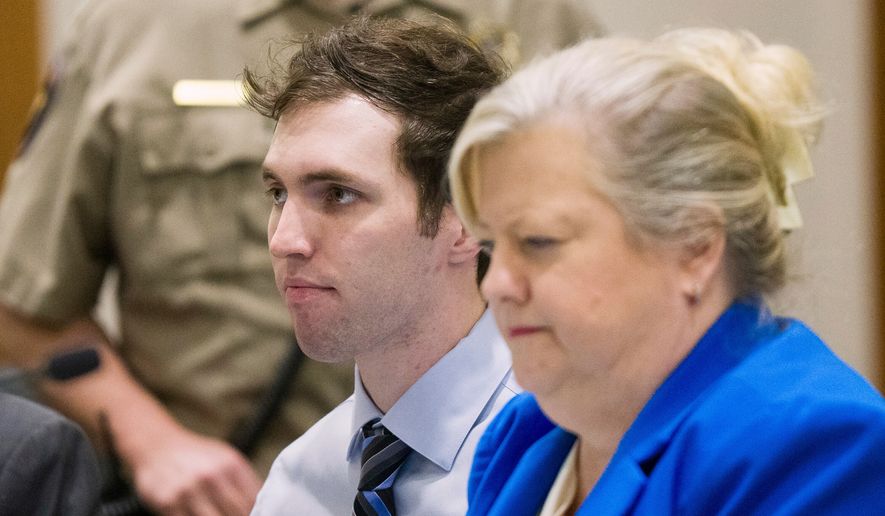Tyler Robinson, who is accused of fatally shooting Charlie Kirk, sits beside defense attorney Kathryn Nester during a hearing in 4th District Court in Provo, Utah, on Jan. 16, 2026. (Bethany Baker/The Salt Lake Tribune via AP, File)