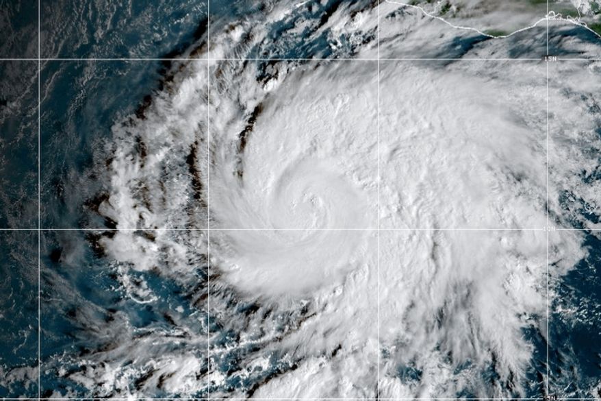 This GOES-19 GeoColor satellite image provided by the National Oceanic and Atmospheric Administration (NOAA) and taken on Friday, Oct. 23, 2026, shows Hurricane Vance in the Pacific. (NOAA via AP)