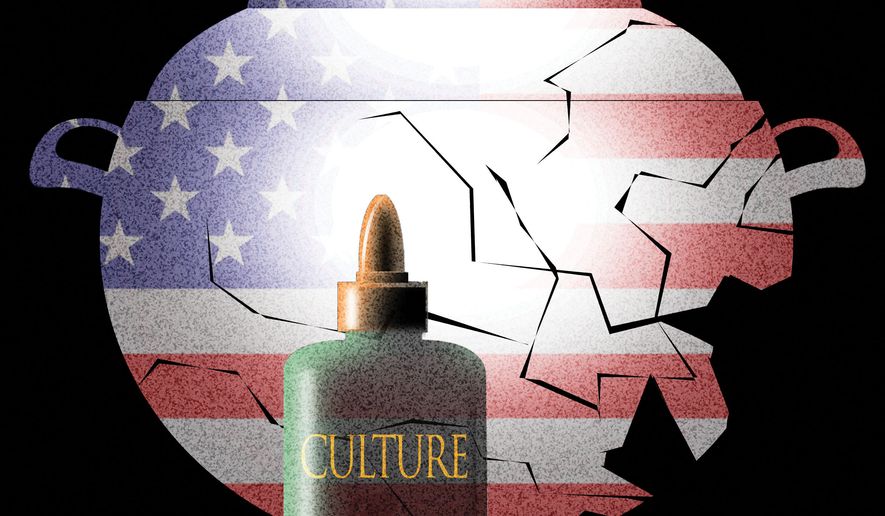 Shared common culture, the glue that holds the United States of America together illustration by Alexander Hunter/The Washington Times