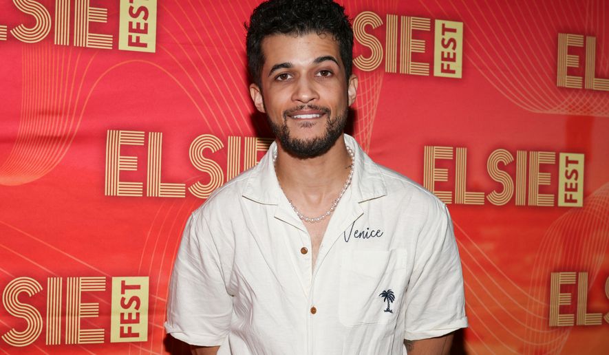 Jordan Fisher attends the 7th annual Elsie Fest, Broadway's music festival on Sept. 8, 2024, in New York. (Photo by CJ Rivera/Invision/AP, File)