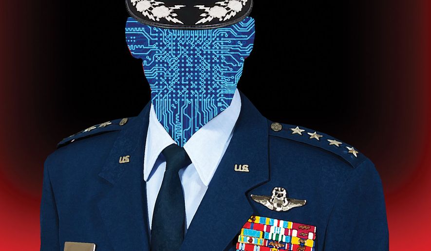 The United States of America's military use of artificial intelligence (AI) illustration by Alexander Hunter/The Washington Times