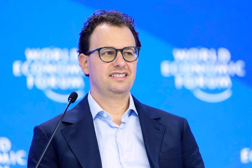 FILE - Dario Amodei, CEO and co-founder of Anthropic, attends the annual meeting of the World Economic Forum in Davos, Switzerland, Jan. 23, 2025. (AP Photo/Markus Schreiber, File)