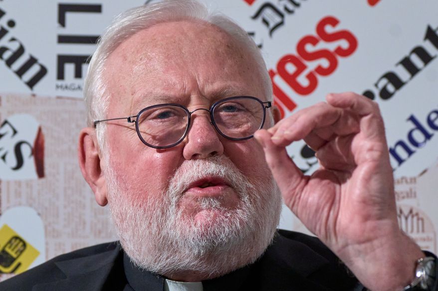Vatican Secretary for Relations with States, Archbishop Paul Gallagher speaks during a press conference at the Foreign Press Association's headquarters in Rome, Tuesday, Oct. 27, 2026, in Rome, France. (AP Photo/Domenico Stinellis)