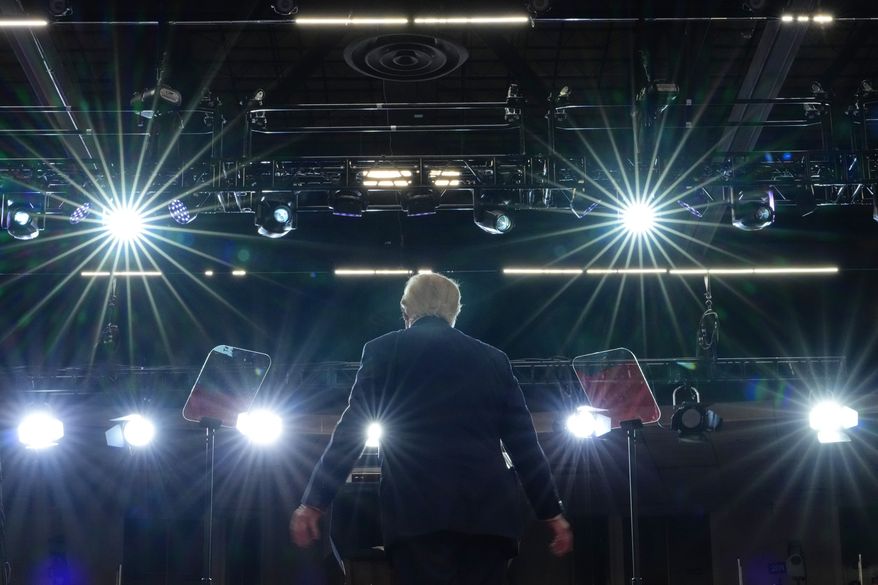 President Donald Trump speaks at a campaign rally at the Lubbock Memorial Civic Center, Tuesday, Oct. 27, 2026, in Lubbock, Texas. (AP Photo/Alex Brandon)