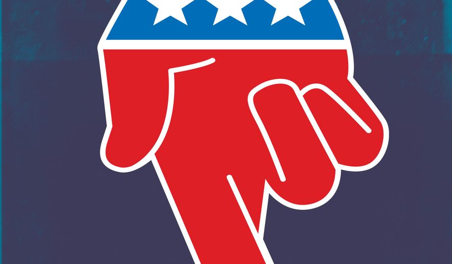 Politicians telling lies to win elections illustration by Linas Garsys / The Washington Times
