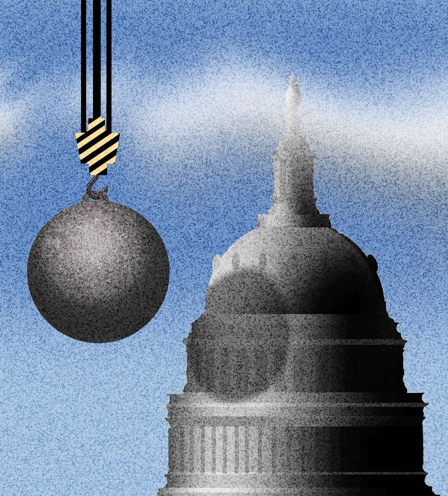 Americans unhappy with Congress and the federal government illustration by Alexander Hunter/The Washington Times