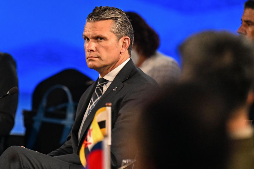 U.S. Defense Secretary Pete Hegseth attends the Association of Southeast Asian Nations (ASEAN) Defence Ministers' Informal Meeting in Cebu, central Philippines, Wednesday, Oct. 28, 2026. (Jam Sta Rosa/Pool Photo via AP)
