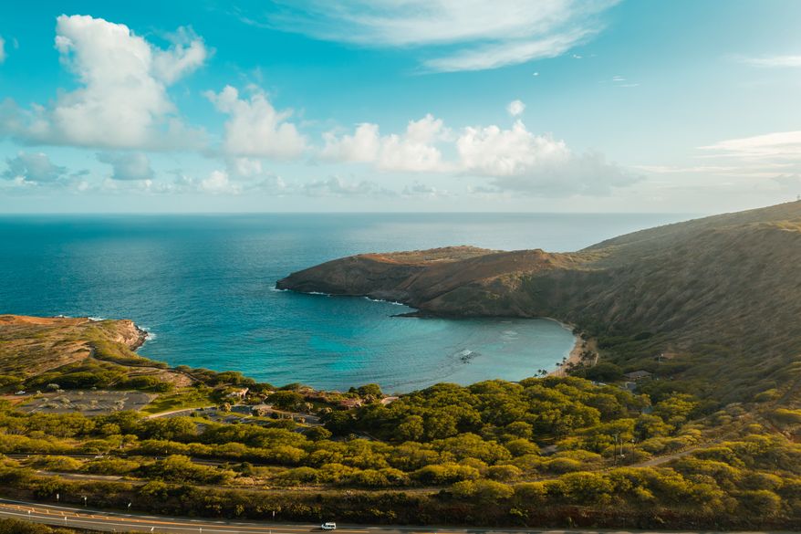Aerial view of a Hawaiian coast. File image credit: gmvsoundphotos via Shutterstock.