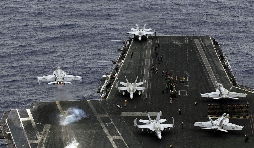 An F/A-18F Super Hornet assigned to Strike Fighter Squadron 102 launches from the aircraft carrier USS Kitty Hawk for the last time. SAN DIEGO, CALIFORNIA, UNITED STATES 08.06.2008. Photo by Kyle Gahlau / U.S. Navy.