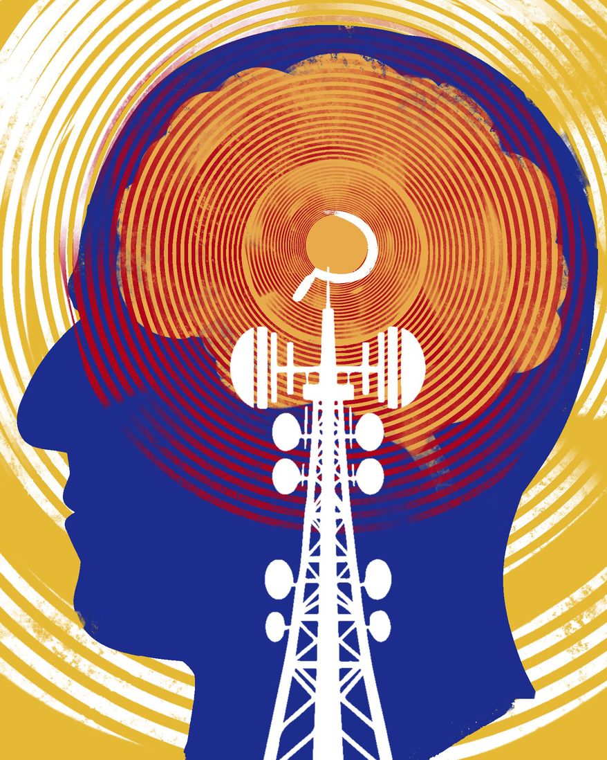 Communist propaganda networks illustration by Linas Garsys / The Washington Times