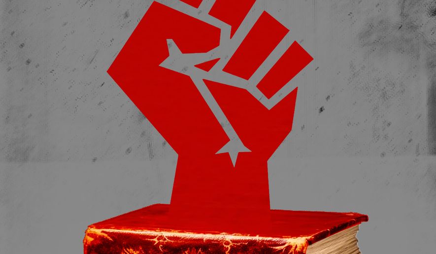 Academic freedom and political activism illustration by Linas Garsys / The Washington Times