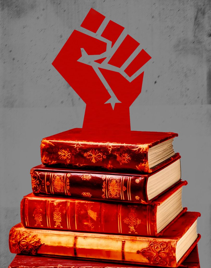 Academic freedom and political activism illustration by Linas Garsys / The Washington Times