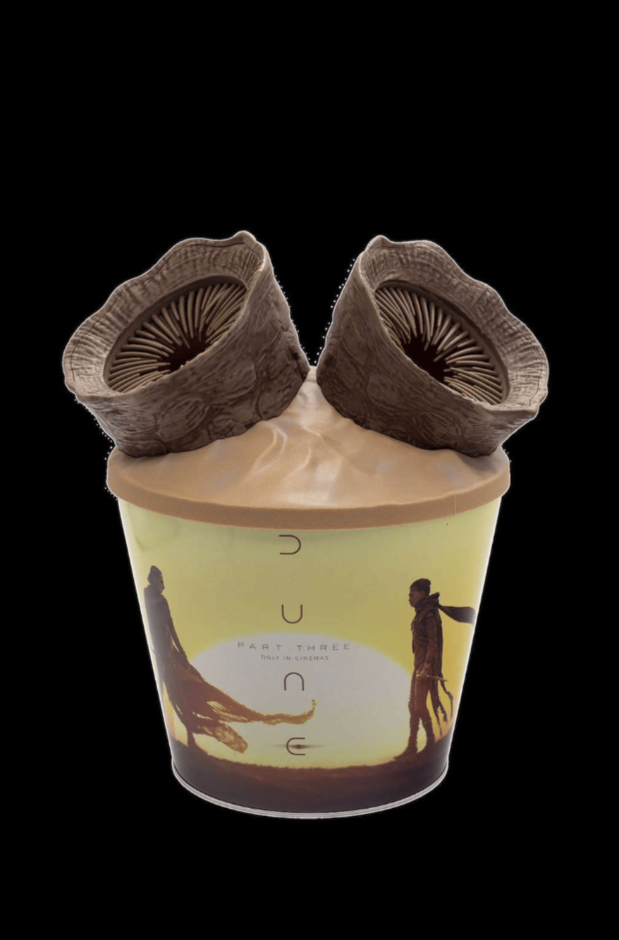 The "Dune: Part 3" Double Sandworm Bucket from AMC Theatres (Credit: AMC Theatres)