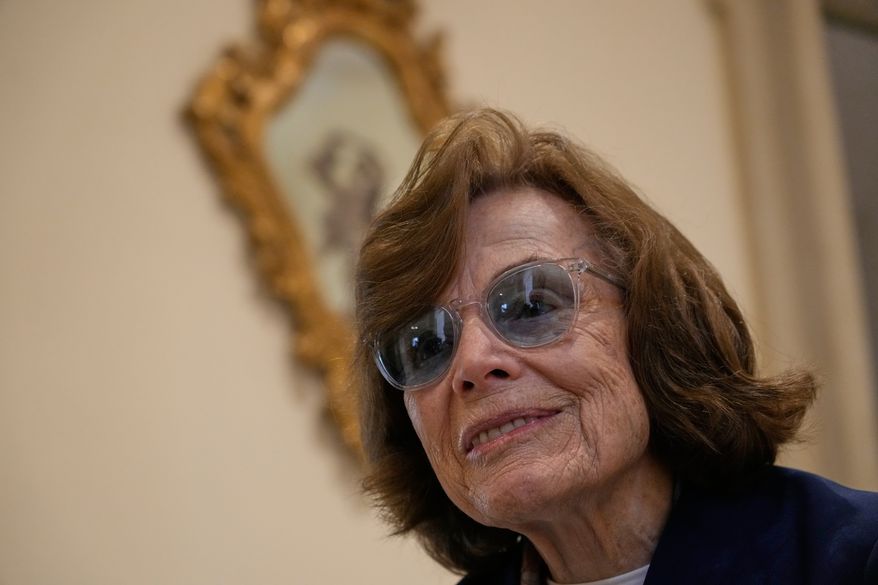 American marine biologist, oceanographer and Mission Blue founder Sylvia Earle speaks to The Associated Press ahead of a conference in Rome, Wednesday, Oct. 28, 2026. (AP Photo/Gregorio Borgia)
