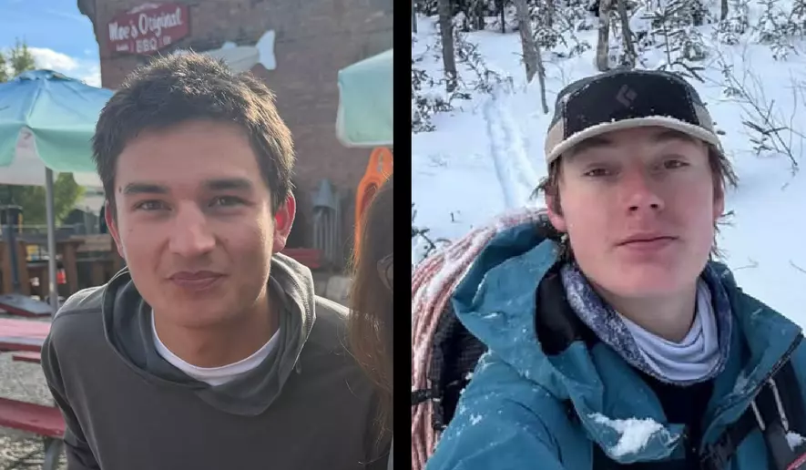 "It is with profound sadness that we report Kaden Matsuda (age 19) and Jackson Donlon (age 20) were located deceased at about 3:30PM today (10-28-26) in a basin of West Apostle Mountain in Chaffee County." Photo: Chaffee County Sheriff's Office via Facebook.