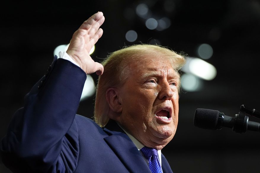 President Donald Trump speaks during a campaign rally at Rock Hill Sports and Event Center, Thursday, Oct. 29, 2026, in Rock Hill, S.C. (AP Photo/Alex Brandon)