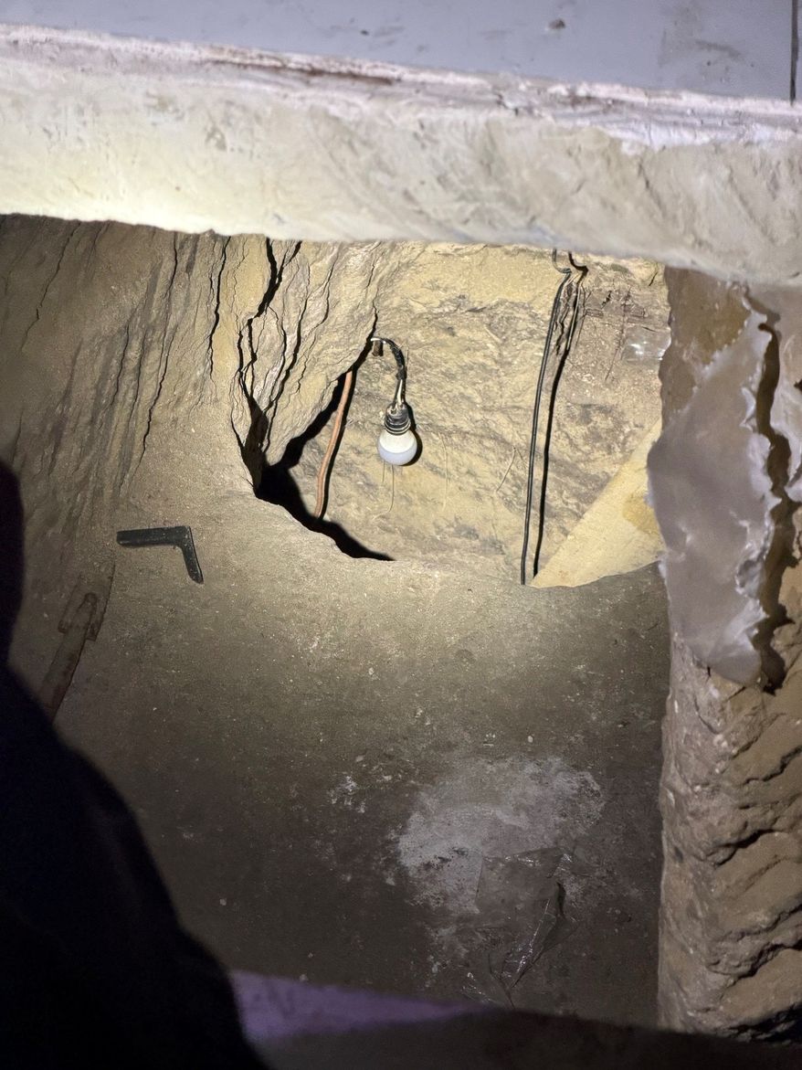 The tunnel, stretching about 1,933 feet from Tijuana, Mexico, to a supposed retail store called “Buy 4 Less” near San Diego’s Otay Mesa Port of Entry, was equipped with reinforced walls, rail and ventilation systems, and electricity. Image via U.S. Immigration and Customs Enforcement.