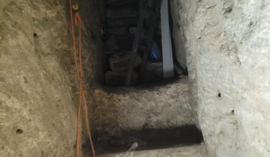 The tunnel, stretching about 1,933 feet from Tijuana, Mexico, to a supposed retail store called “Buy 4 Less” near San Diego’s Otay Mesa Port of Entry, was equipped with reinforced walls, rail and ventilation systems, and electricity. Image via U.S. Immigration and Customs Enforcement.