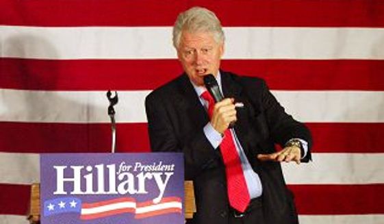 Bill Clinton&#39;s second public schlonging of his wife. (Associated Press/File)
