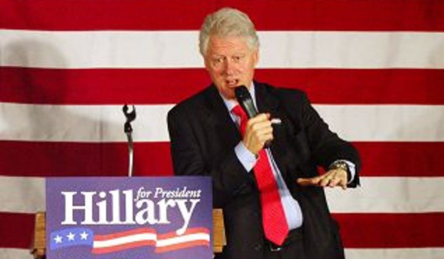 Bill Clinton&#x27;s second public schlonging of his wife. (Associated Press/File)