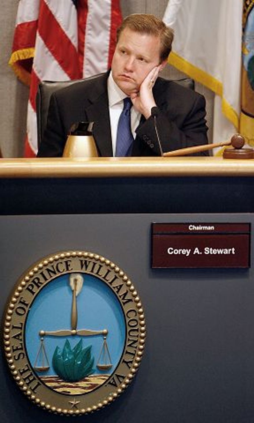 **FILE** Prince William Board of County Supervisors Chairman Corey A. Stewart